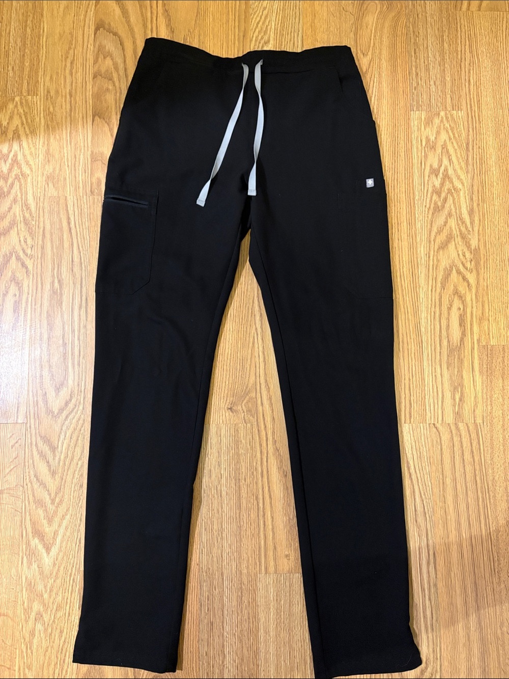 Figs Black Yola Skinny Scrub Pants- Small TALL